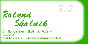 roland skolnik business card